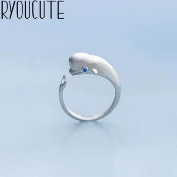 

Bohemian Vintage Silver Color Fish Rings for Women Wedding Jewelry Large Adjustable Antique Engagement Rings Anillos