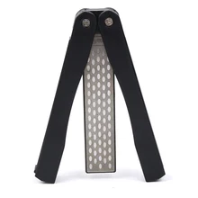 Нож Алмазная точилка Fan-Shaped Складной Портативный Открытый кухонный инструмент нож-серп точилка