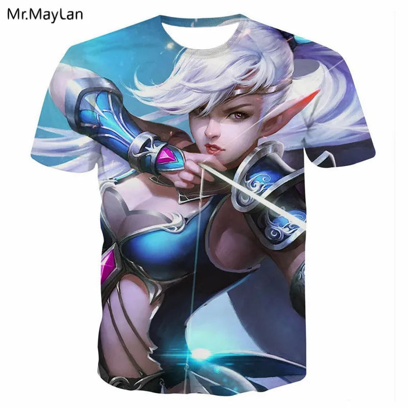 

Hipster 3D Game Print Mobile Legends Tshirt Men/Women Rock Streetwear T-Shirt 2018 Boys Summer Crewneck Tee T shirt Clothes 6XL