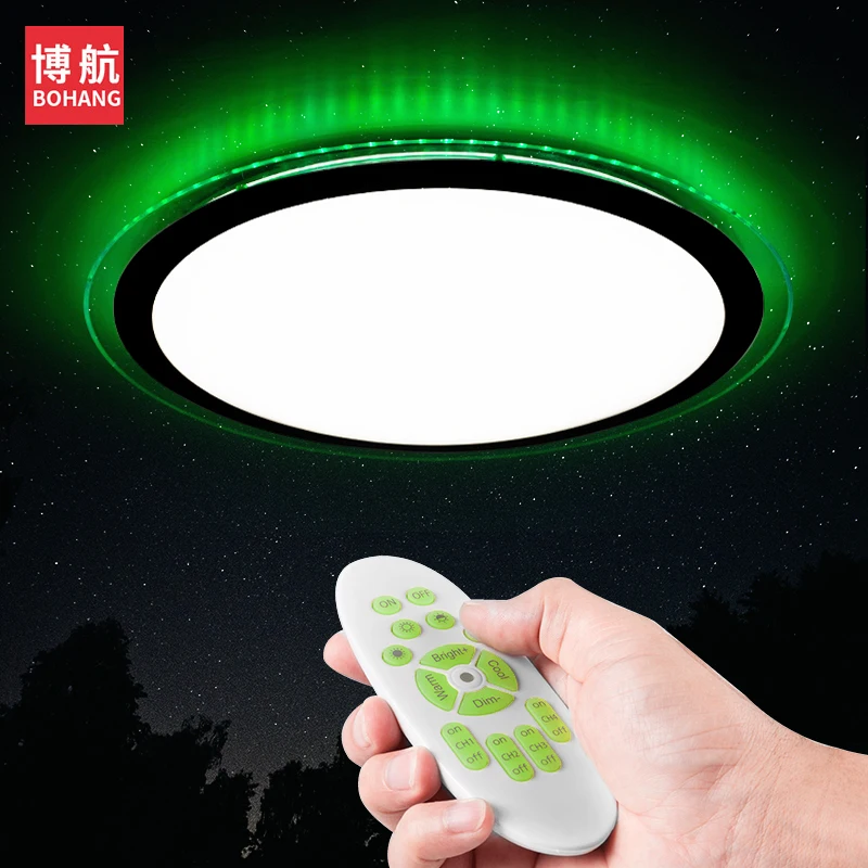 

Bohang Modern 60W LED Ceiling Light Remote Control Dimmable RGB Ceiling lights For Living room Bedroom circular ceiling lamp