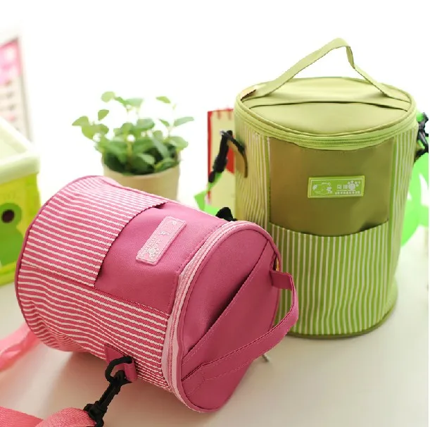 Circle double zipper insulation lunch bags bag lunch bag handbag cooler