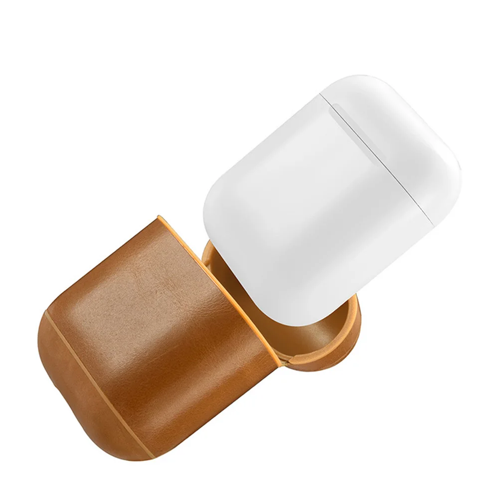 Беспроводная bluetooth-гарнитура защитный чехол для AirPods Портативный Легкий Мини наушники защита модный кожаный чехол