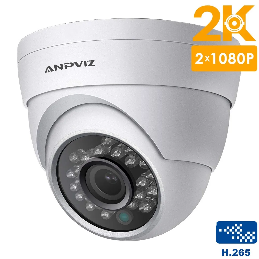 Камера Наружного видеонаблюдения Anpviz 2K Onvif 4 МП PoE IP с револьвером CCTV домашнее
