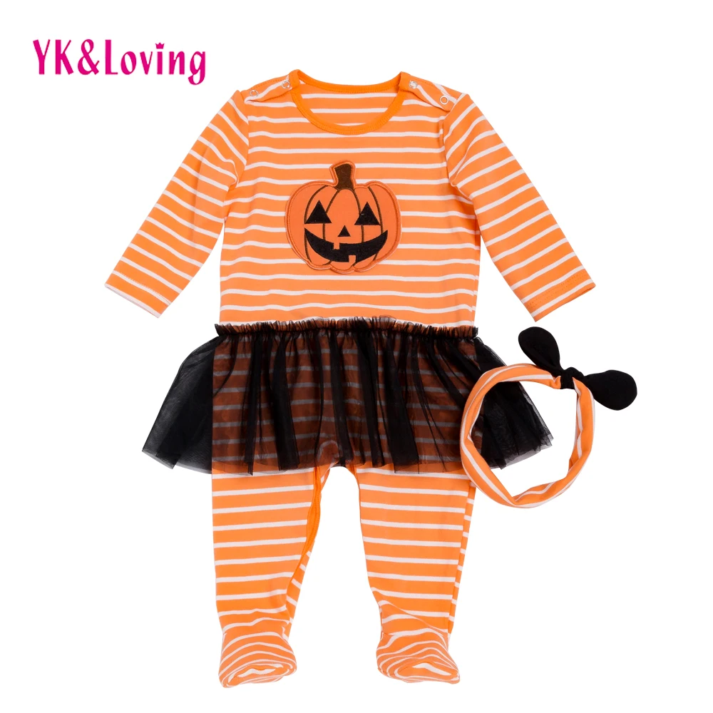 

Girls Overalls for children Sliders Romper Halloween Baby Boy Clothes for Newborn Clothing 0-24 months cotton Long Sleeve suits