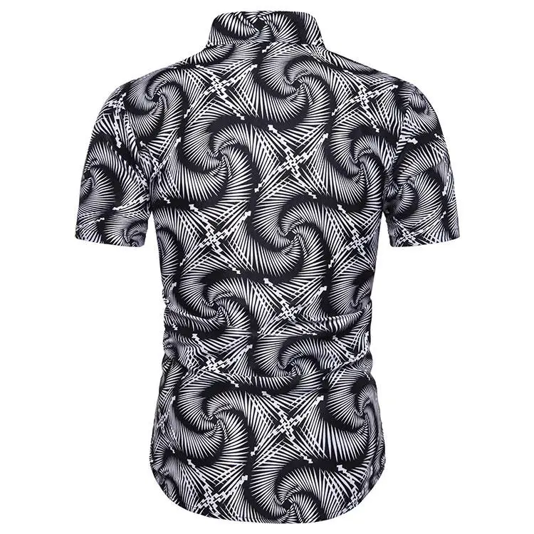 Для мужчин s рубашки Повседневная Блузка Для мужчин одежда Slim fit с коротким рукавом социальных Для мужчин рубашки новые летние