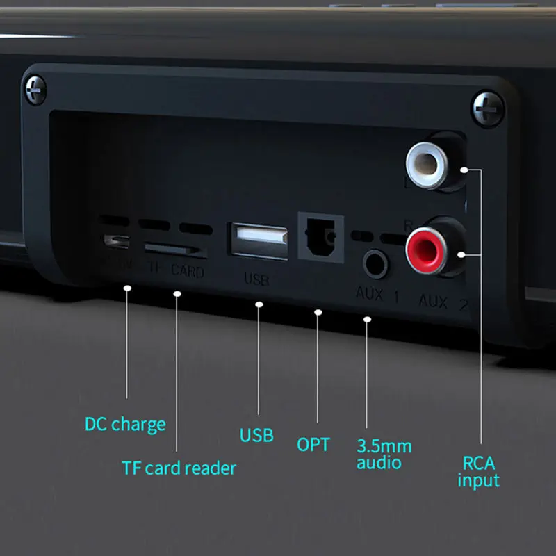 Bs-39A беспроводной Bluetooth Саундбар домашний кинотеатр динамик стерео объемный звук с динамик с дистанционным управлением