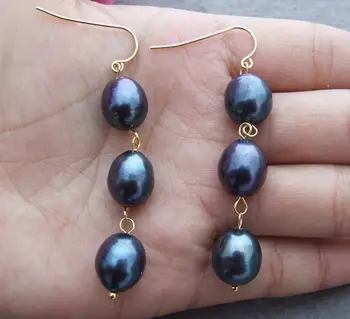 

13mm Black Pearl Earrings