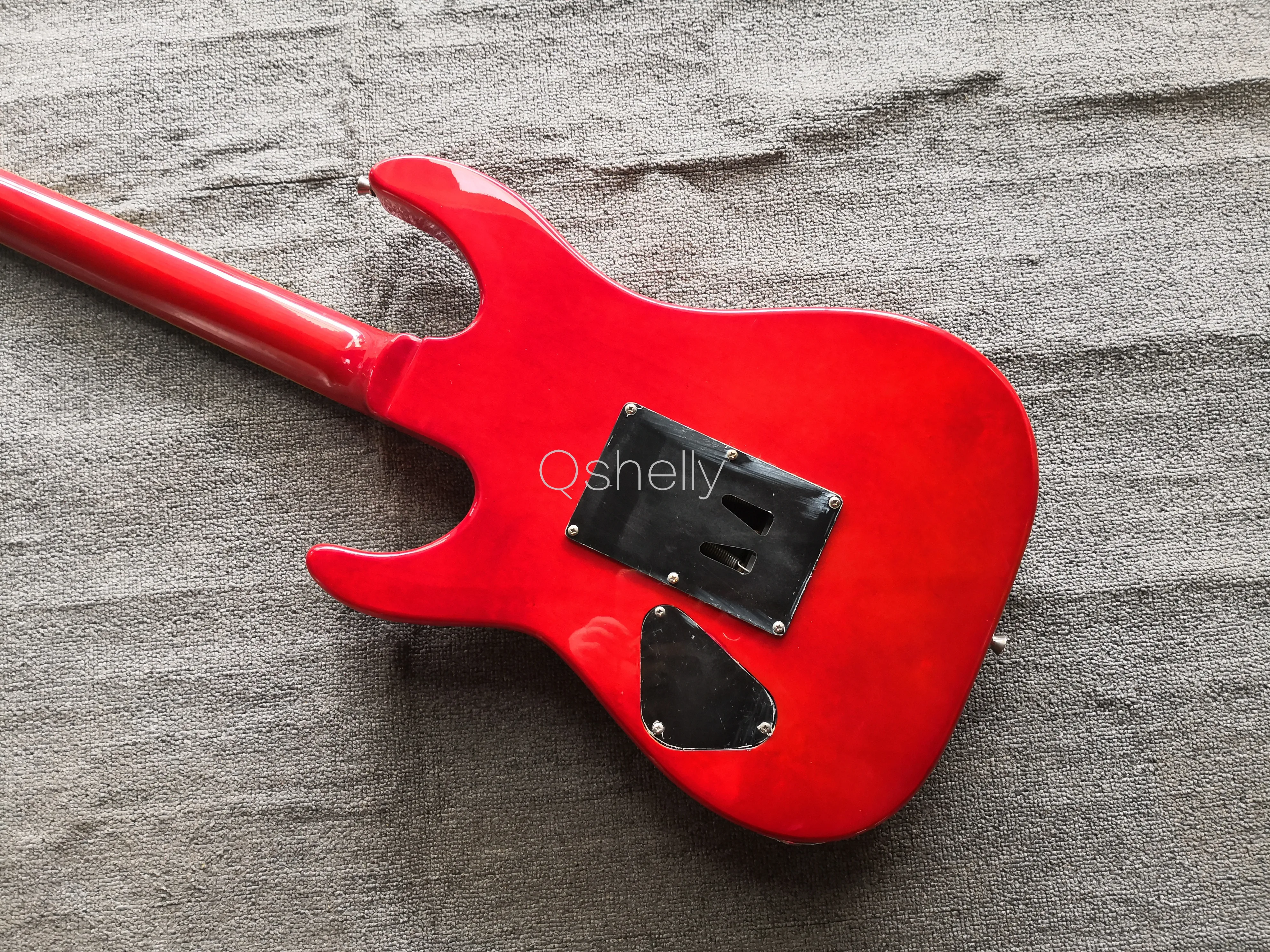 Высшее качество Qshelly пользовательский sunburst flame maple top ebong фингерборд 24 лада