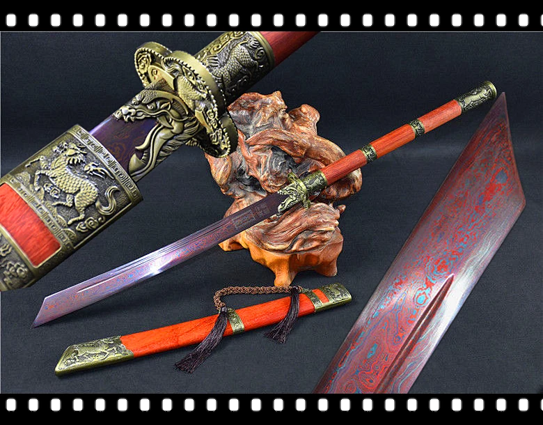 Top Quality Broadsword Dao Sword Sharp HandMade Folded Damascus Steel Blade Full Tang Nice | Дом и сад