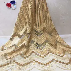 Кассиэль Нигерия бархат чистая кружева для свадьбы, вышивка кружевной ткани, золото бархат кружевная ткань с пайетками