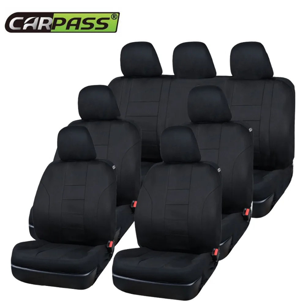 Car pass Car Seat Covers 7 Seats Double composite Seat Cover 3 Color