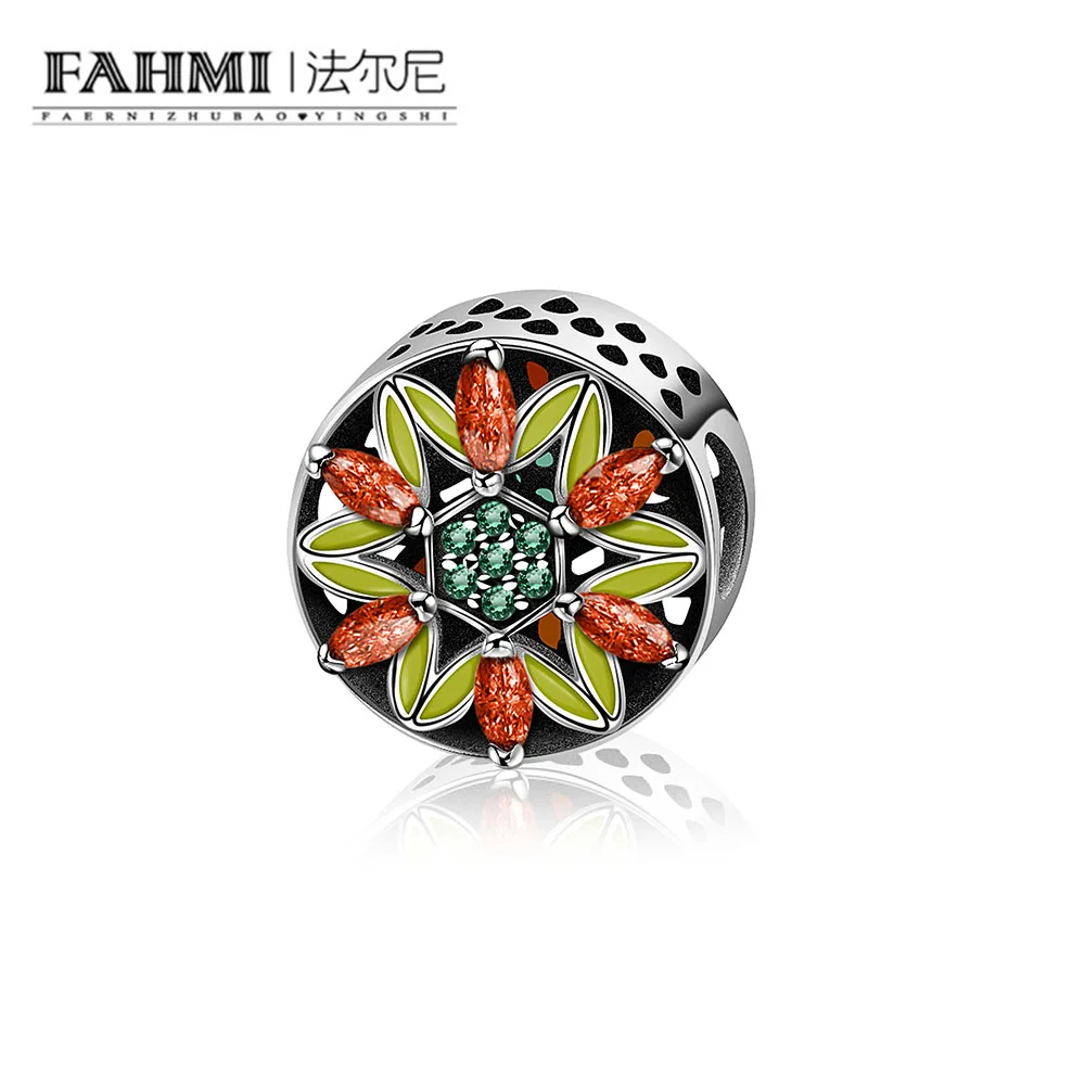 

FAHMI Girl Mix Charms Beads Serve Authentic 925 Silver Bracelet Charms Sterling Silver Jewelry For Women Original Gifts