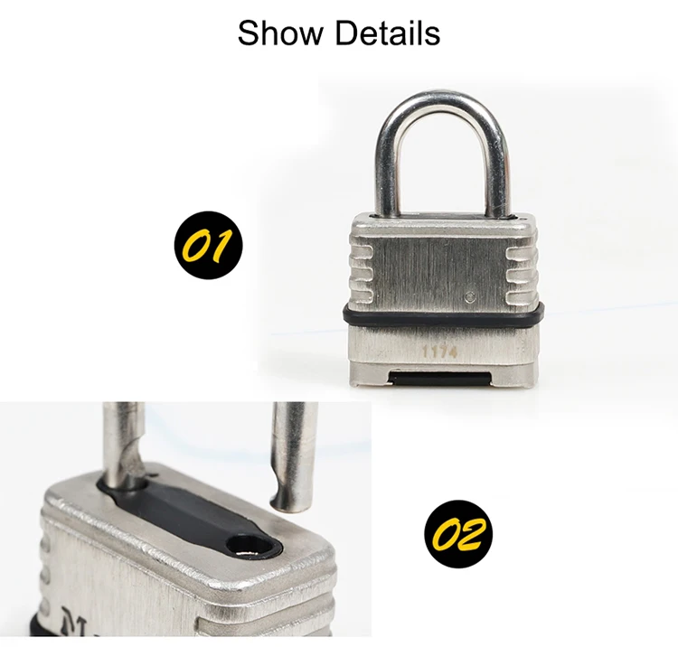 Master Lock Wide Laminated Steel Warded Padlock Anti-theft,Waterproof,No gallbladder layer home padlock dormitory outdoor lock (2)