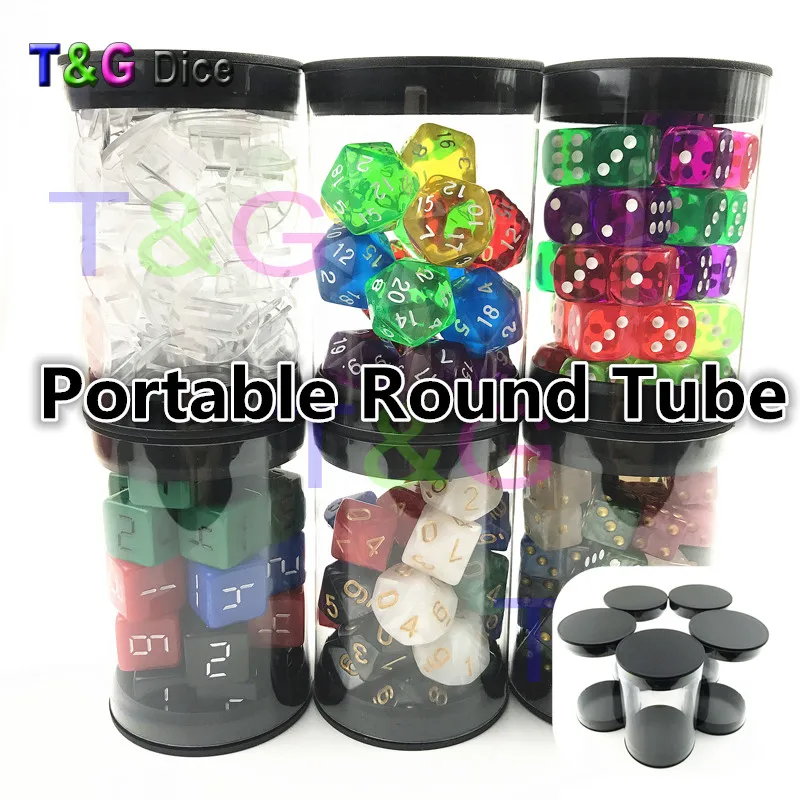 

T&G Creative Top Quality Plastic Portable Storage Tube for DND RPG MTG Table Games Dice Package,as Gifts