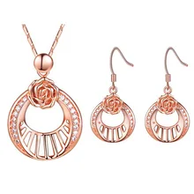 set of 925 Sterling Silver custom – made new crystal set for women sterling-silver-jewelry brinco wedding