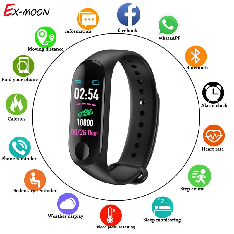 Новый монитор сердечного ритма устройство слежения за кровяным давлением Smartwatch
