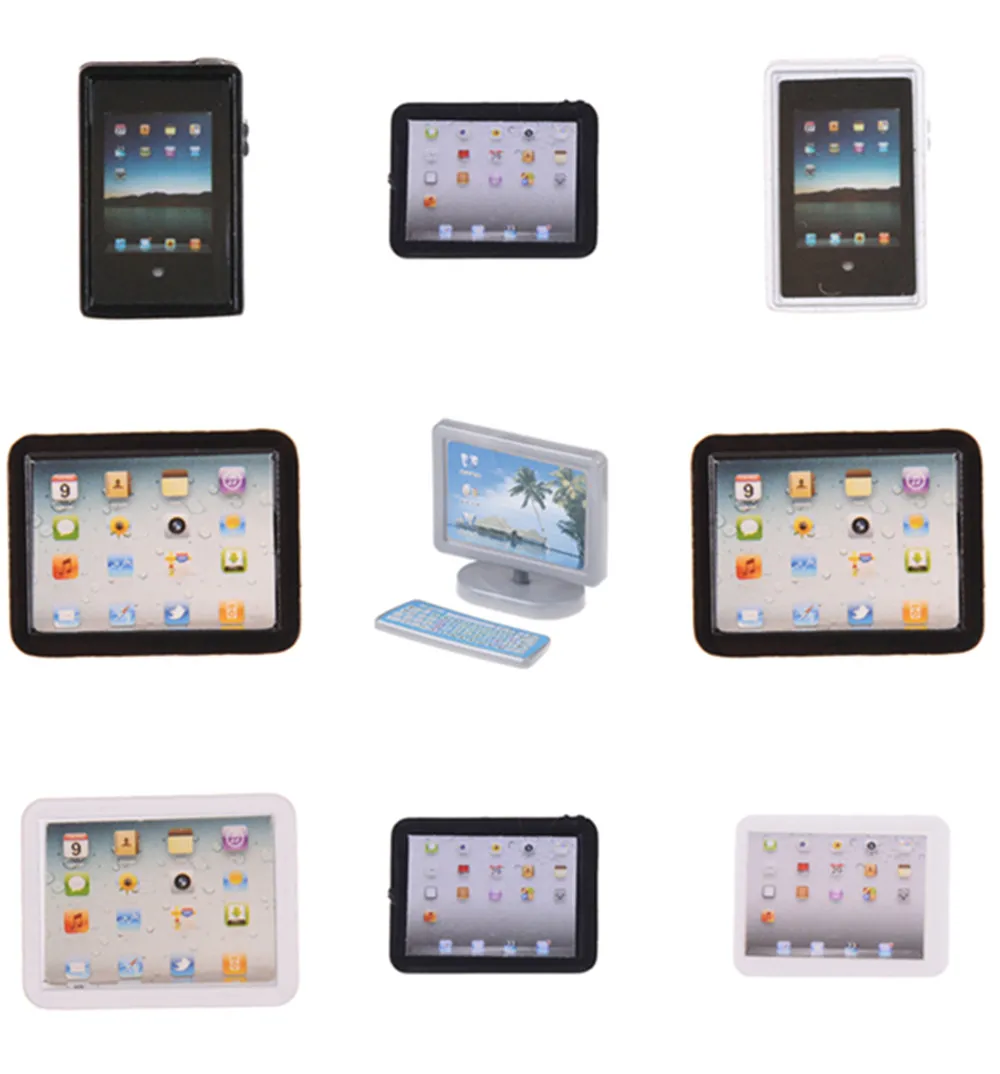 

1/12 Scale Mini Computer Sets Doll House Mini Accessories Furniture Toys