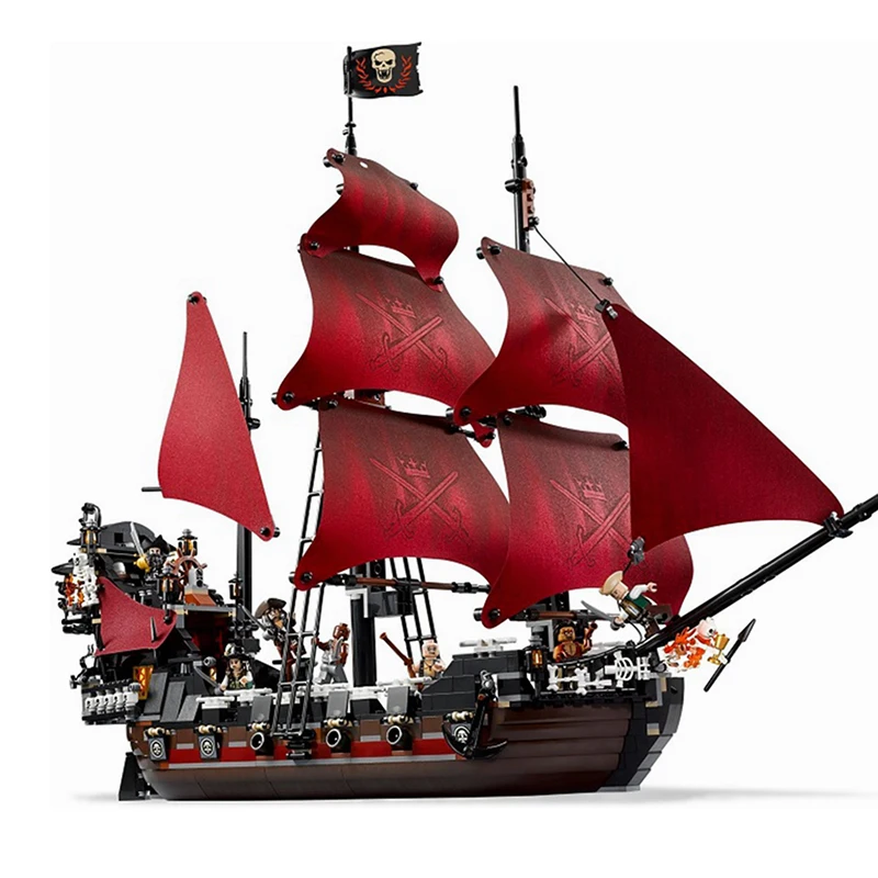 

1151Pcs Queen Anne's Revenge Mini Bricks Set Sale Pirates of the Caribbean Blackbeard Building Blocks For Legoing Toys For Kids
