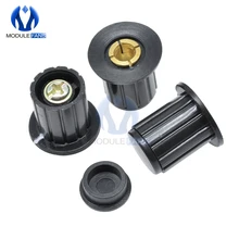 5 pçs preto potenciômetro botão giratório ajustável wirewound potenciômetro tampão WXD3-13 WXD3-12 1 w 2 3590 s inserção 4mm plástico metal
