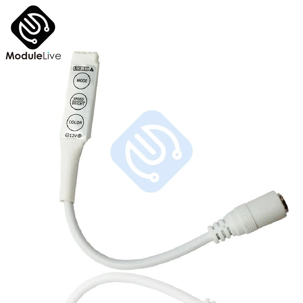 

Admirable 1X 12V Mini controller Dimmer contor RGB 3528 5050 LED 3 keys MF