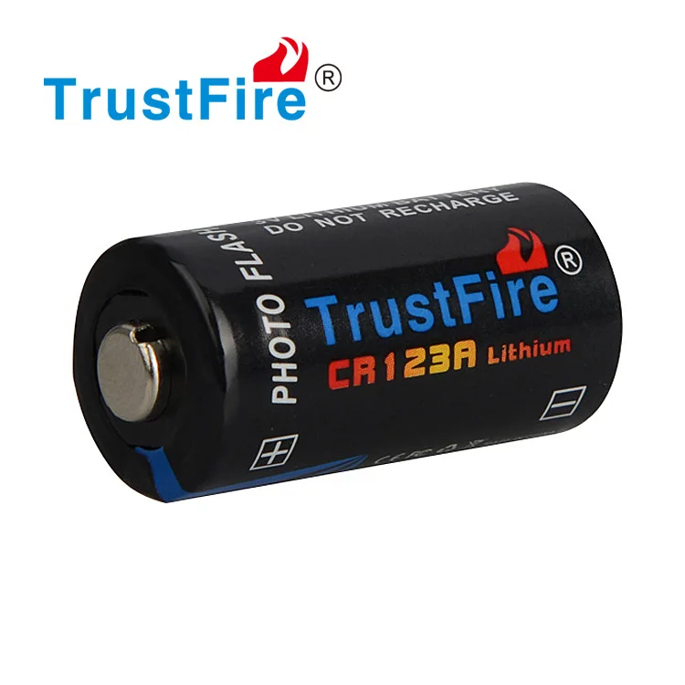 8PCS/lot TrustFire CR123A 123A 3V 1400mAh Disposable Lithium Battery for Camera/Video Game