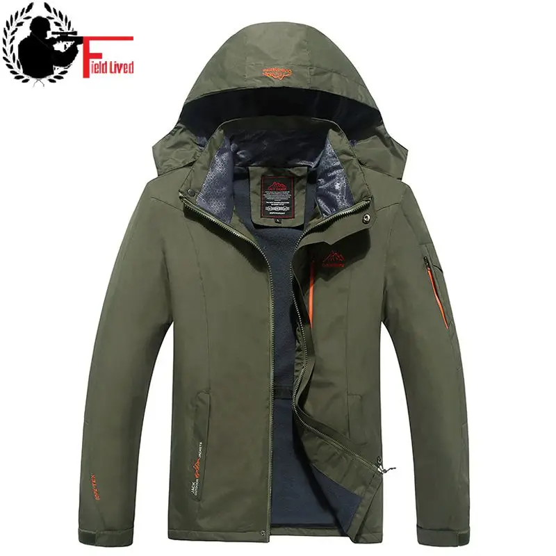 

2019 Men Warm Coat Brand Winter Windbreaker Plus Size XXXL 4XL 5XL 6XL Men Hooded Fleece Thermal Anorak Waterproof Jacket Male