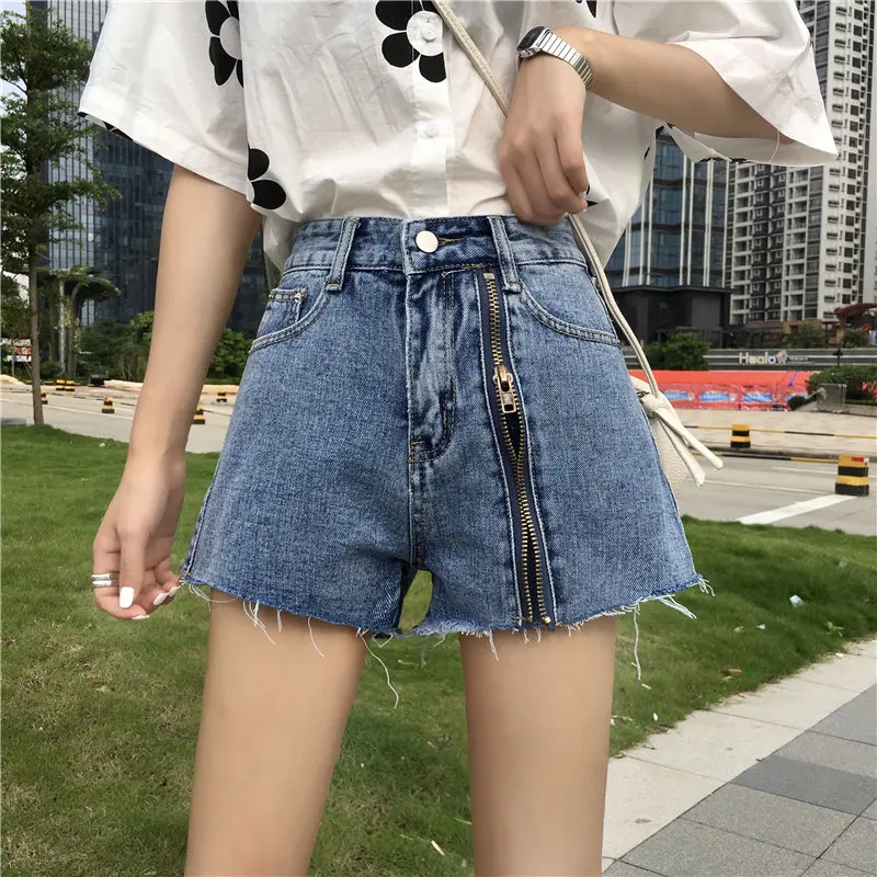 HziriP новые стильные летние модные уличные Горячие корейские женские эластичные тонкие с высокой талией однотонные женские джинсы женские джинсовые шорты