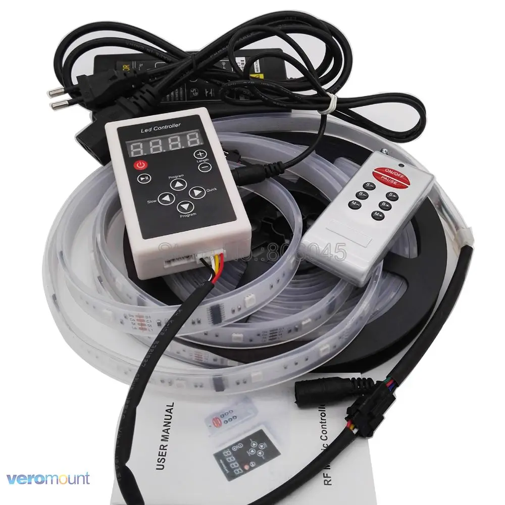 Светодиодная лента 6803 IC Dream Color RGB 12 В постоянного тока 5050 30 светодиодов/м IP20 IP67