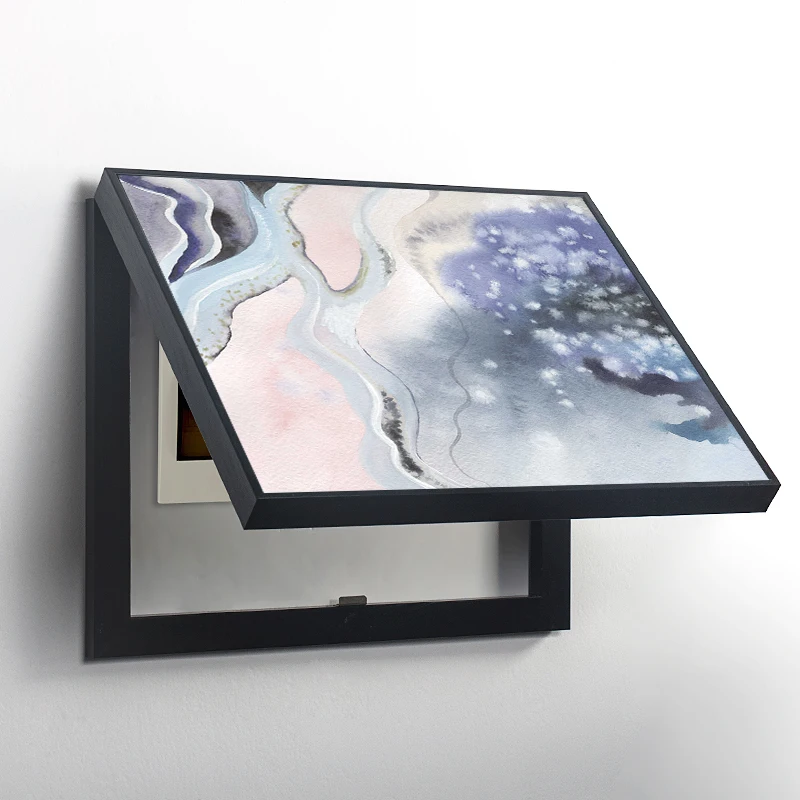 

Nordic Living Room Dining Room Meter Box Shelter Drawing Murals Electric Switch Box Paintings Modern Abstract Free Drilling