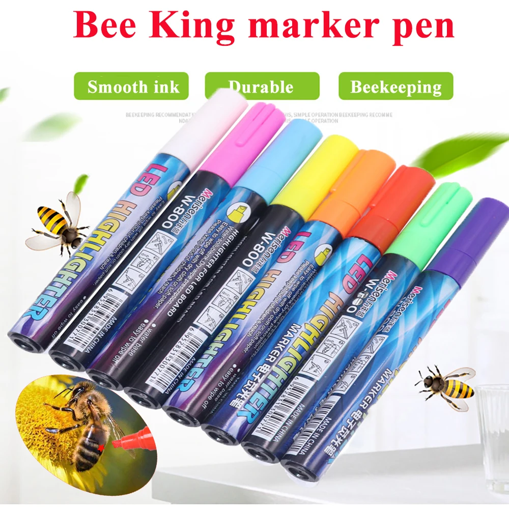 4mm LED Queen Bee Marker Highlighter Pen Beekeeping Tool Professional Equipment