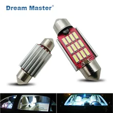 2 шт. 31 мм 36 мм 39 мм 42 мм C5W C10W супер яркий 4014 SMD Автомобильный светодиодный фестон светильник Canbus без ошибок внутренняя Doom лампа