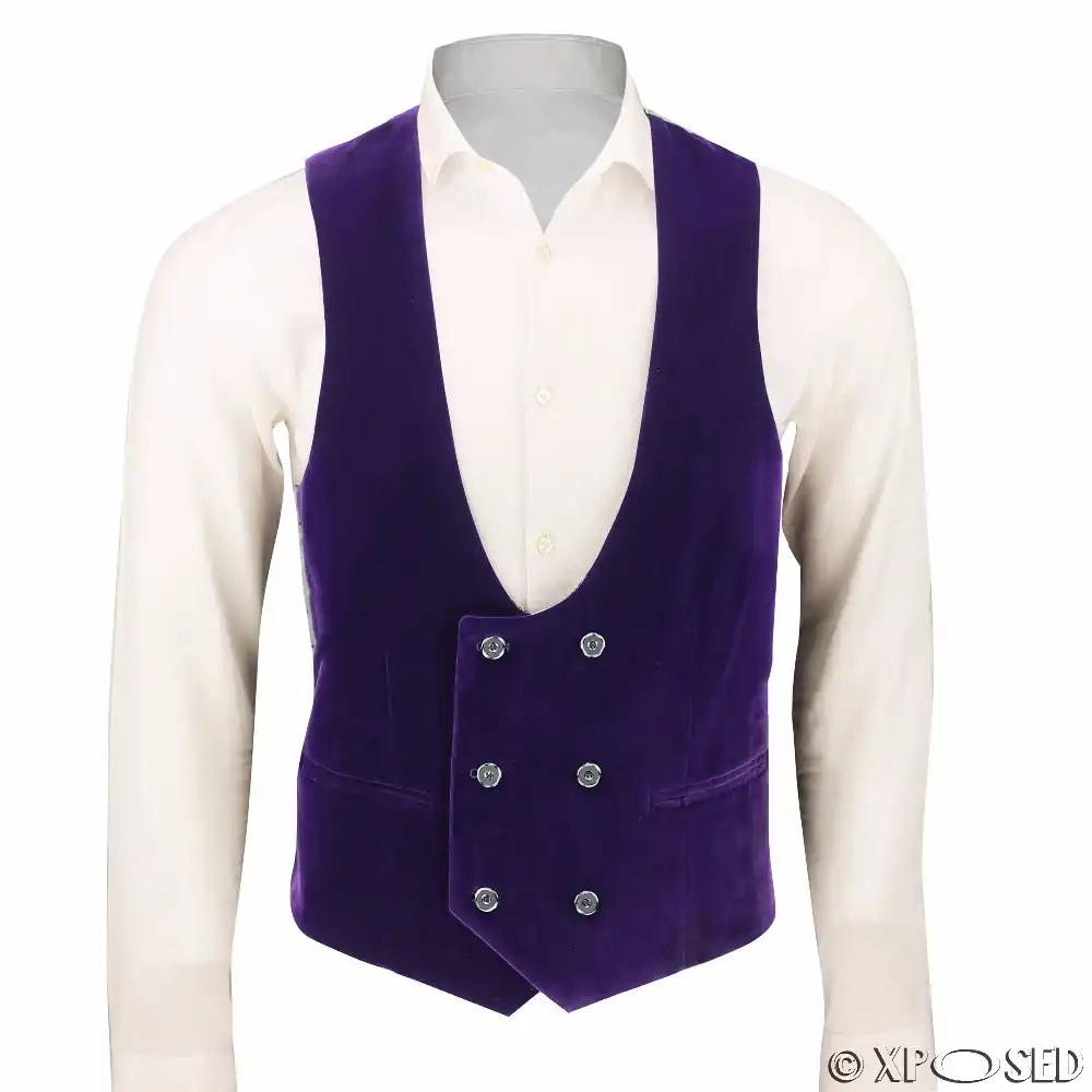 mens velvet waistcoat