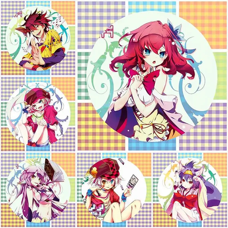 New Popular Brooch Japan Anime No Game No Life Shiro Sora Badge Russian Gaming Pin Coin Icon Cloth Backpack Ornament