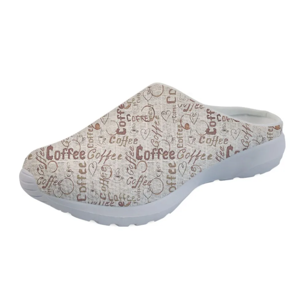 

INSTANTARTS 2019 Fashion Women Sandals New Summer Women Coffee Stain Printed Comfortable Beach Casual Flat Shoes Ladies Shoes
