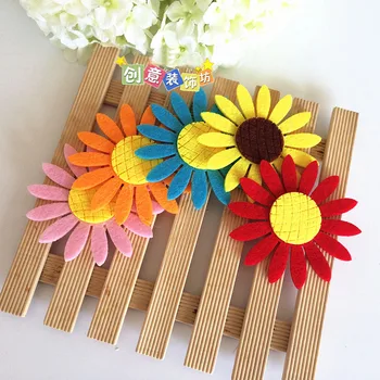 5pcsbag Non woven Fabrics artificial sunflower For birthday party classroom DIY wreaths decorations accessories fake flowers