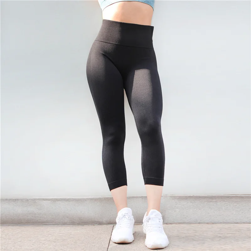 SOUTEAM Pure Color Sexy Mesh Patchwork Sports Leggings Women Fitness Clothing Black Gym Sportswear Running High Waist Yoga Pants