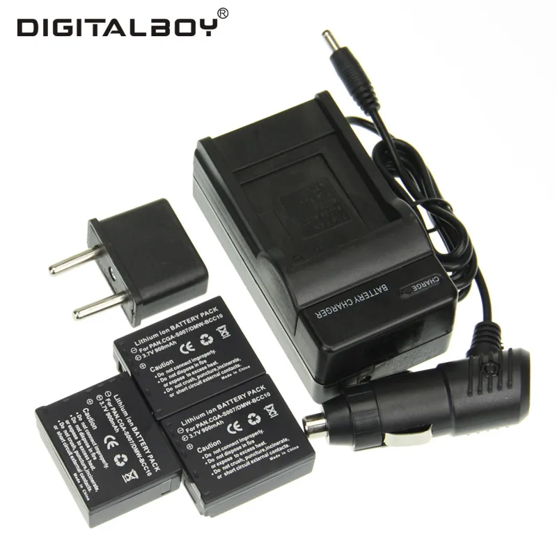 Настоящее Ёмкость 6 шт./компл. cgas007 CGA S007 CGA-S007 DMW-BCD10 Батарея + Зарядное устройство