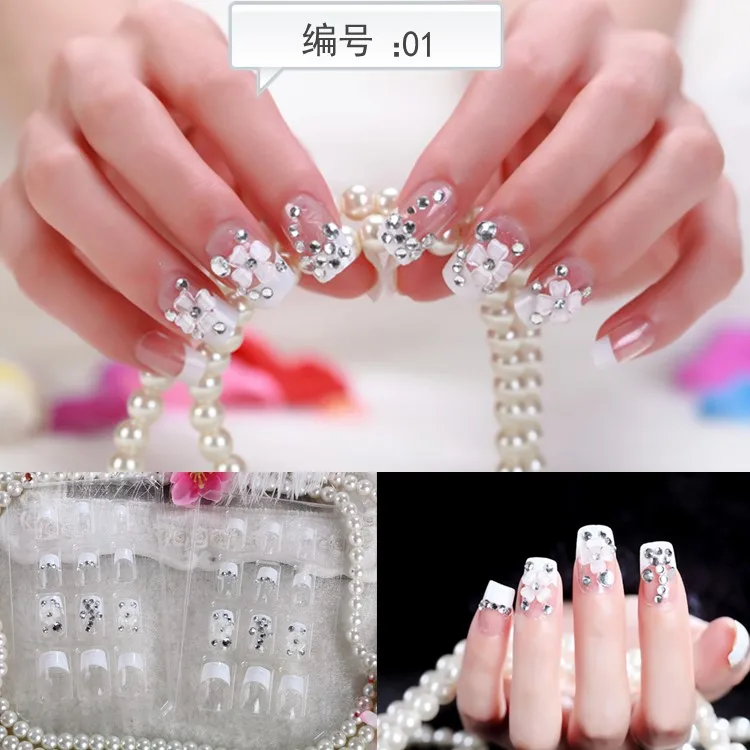 

Искусственные Кончики ногтей, накладные ногти с украшением