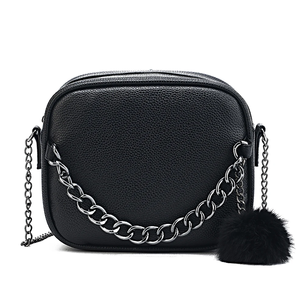 صغيرة مصمم سلسلة المرأة حقيبة جلدية حقيبة يد حقيبة ساعي بو الكتف Crossbody حقيبة مع أفخم الكرة لعبة بولسا torebki damskie