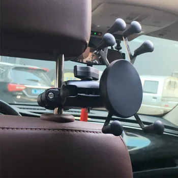 

rail mount 1'' inch ball car headrest , motorcycle scooter rearview mirror stem bar mount for cell phone for ram mounts