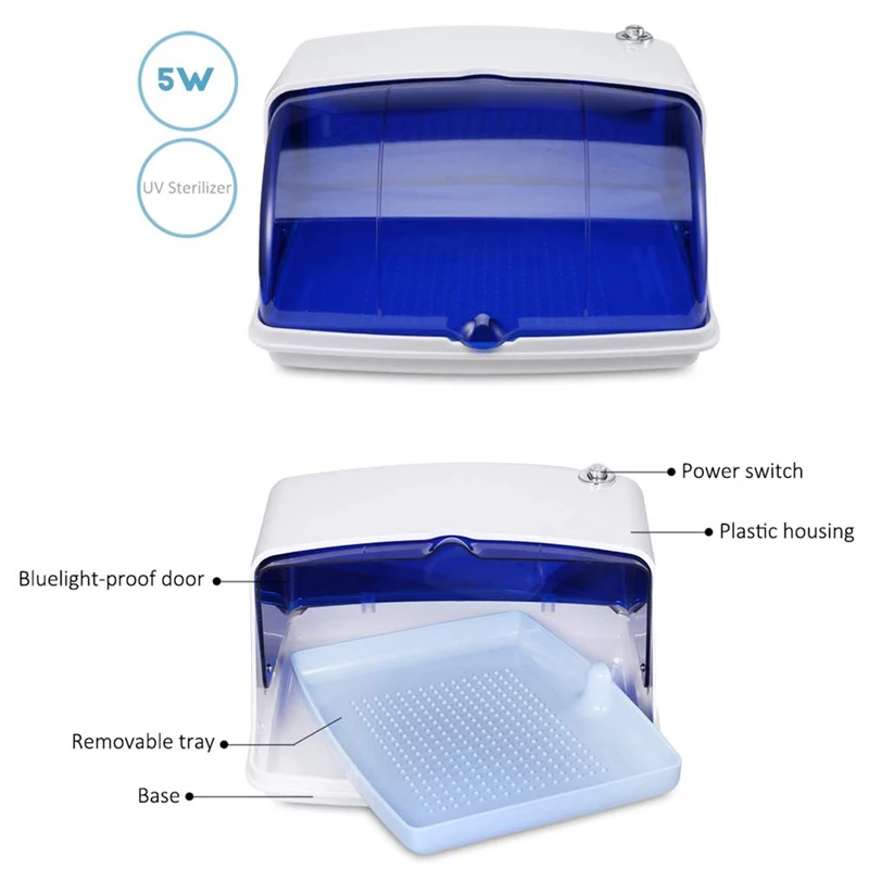  Mini Portable UV Disinfection Sterilizer Box Sterilizer Cabinet Drawer Clean for Home Beauty Salon 