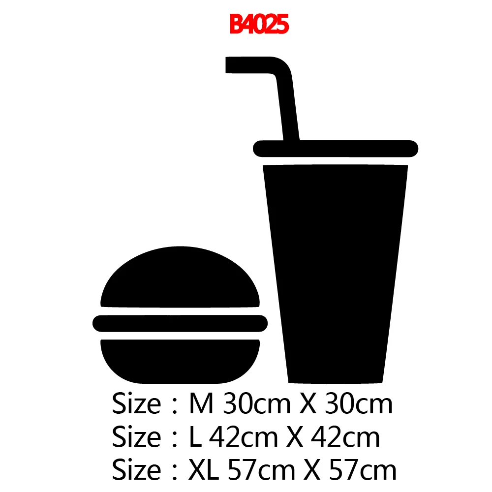 3D hamburger Waterproof Wall Stickers Home Decor vinyl Stickers Art Decals