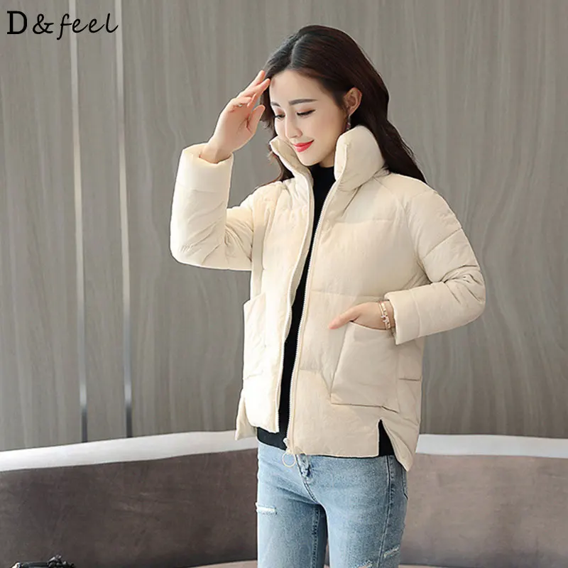 Coréenne white Chaud Top À La Black brown Femmes as Bas Dames Vers Le Picture Parka Taille Hiver Longues Veste Plus Courts Mode Manteaux Automne 2018 Vêtements Manches Épais red Ouatée A16fI8f
