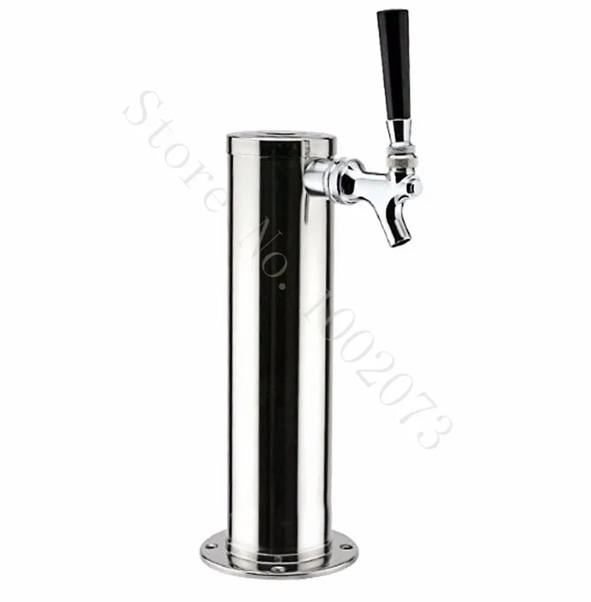 KegWorks Single Tap Chrome Draft Beer Kegerator Tower - 2 12 Diameter Homebrew (1)