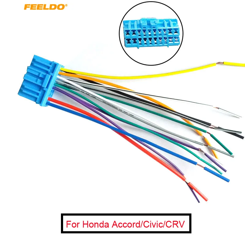 FEELDO 1 шт. автомобильный аудио стерео проводка жгут Подходит для HONDA/ACURA/ACCORD/CIVIC/CRV