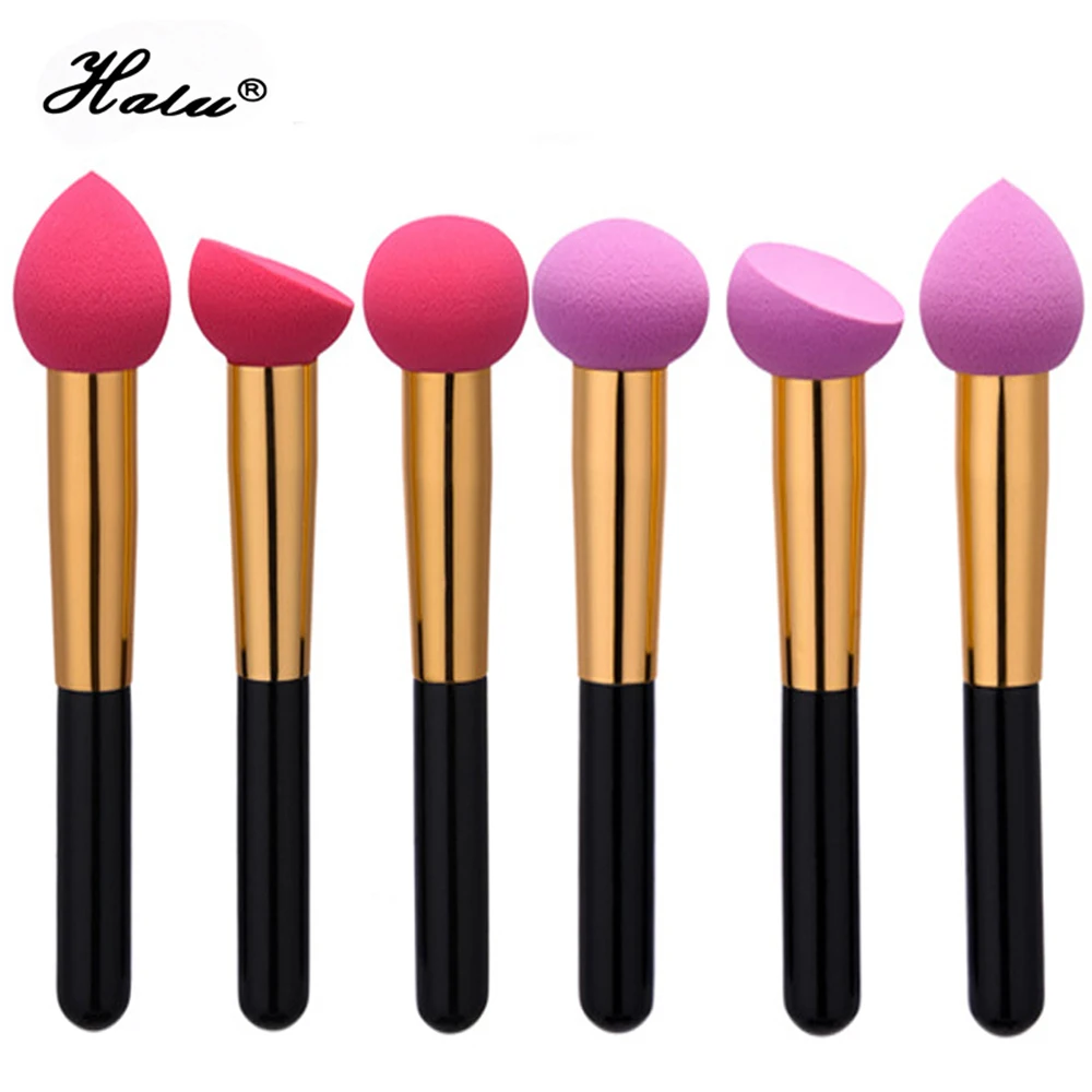 

HaLu Liquid Cream Makeup Puff Brush Set Blending Foundation Sponge Set Wooden Cosmetic Smooth Flawless Powder Sponge Puff
