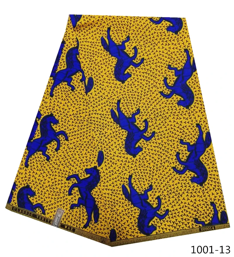 

African Ankara Fabric High Quality java Wax Print Fabric Printing 100% Polyester African Real Dutch Wax For Dress 1001