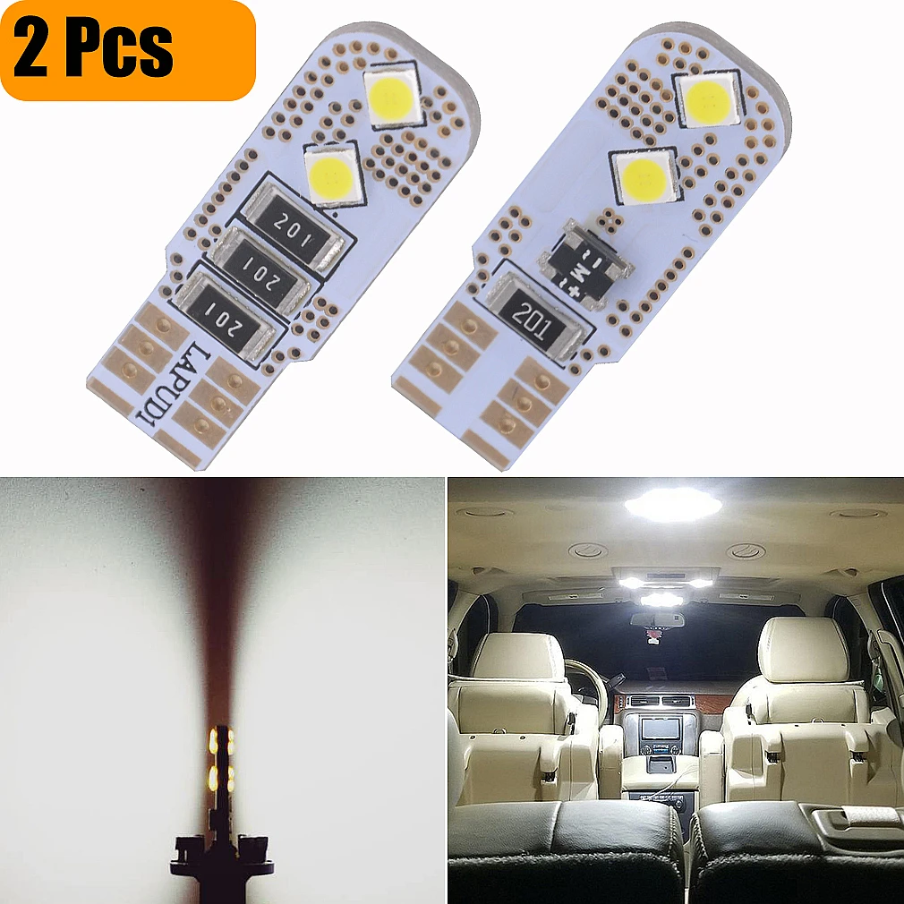 

2PCS Super Bright T10 LED 194 501 W5W 4 SMD 3030 Canbus Error Free Car Interior Lights Auto Clearance Lamps DC 12V