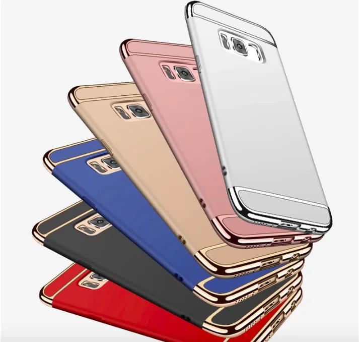 3500 шт. Гибридный противоударный чехол PC кожного покрова для Samsung Galaxy S6 S7 край S8 S9