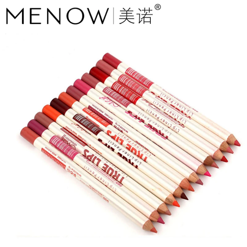 

MENOW brand New product 12 color mixed color Lasting waterproof Lip Liner Natural Easy to color